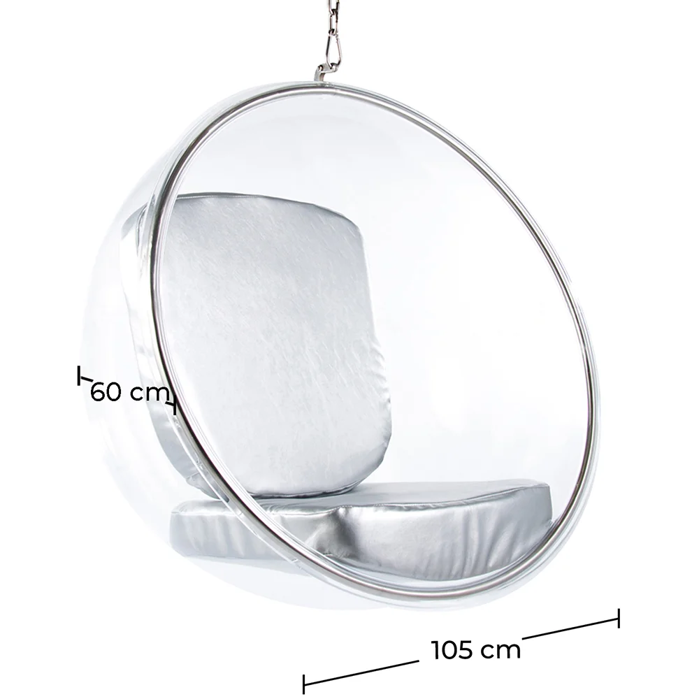 Poltrona suspensa de design - Estofamento em couro sintético - Popi image 10