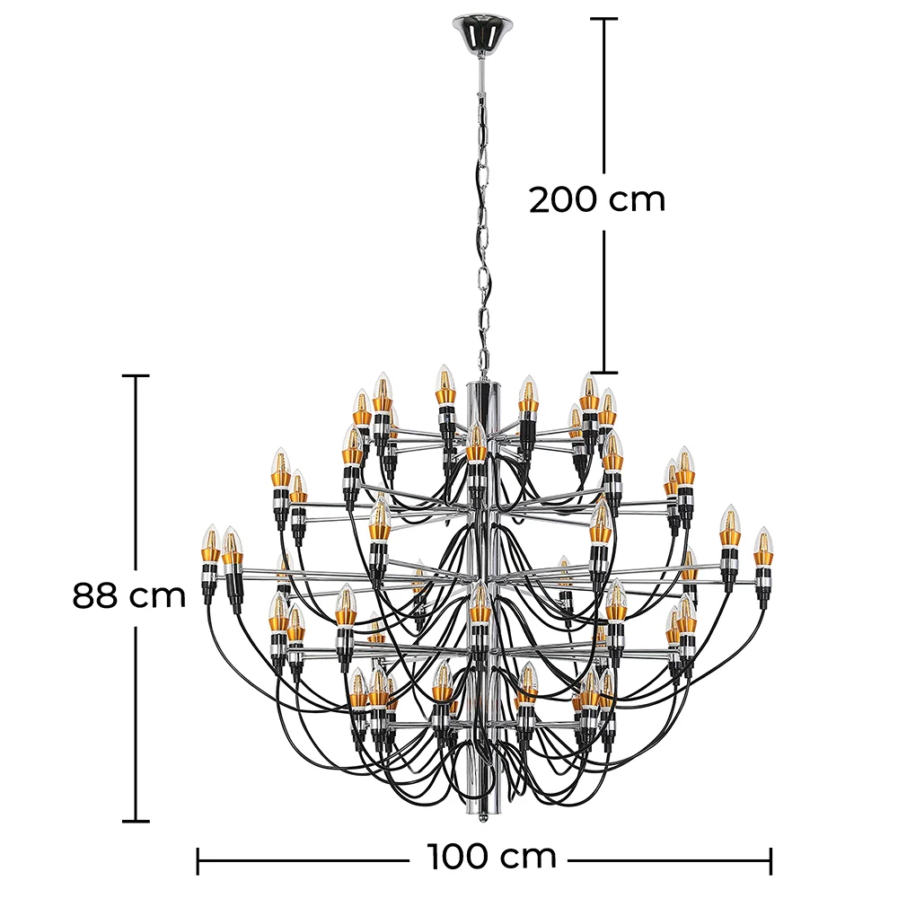 Luminária de Teto de Candelabro - Luminária Pendente - Tamanho Grande - Bella image 10