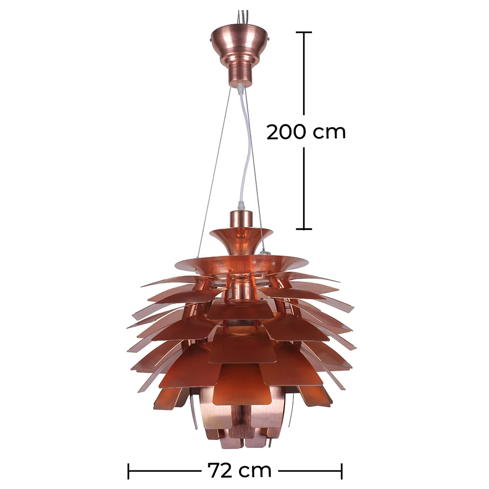 Luminária de Teto - Pendente de Bronze com Desenho Alcachofra - Grande - Atrich






 image 10