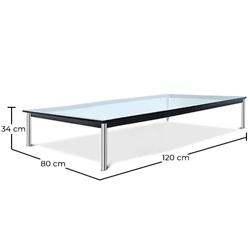 Mesa de centro quadrada - Vidro - 120 cm - Kart image 10