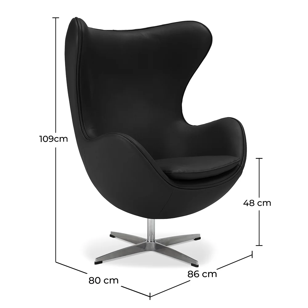 Poltrona com braços - Estofada em polipele - Design Ovo - Brave image 10