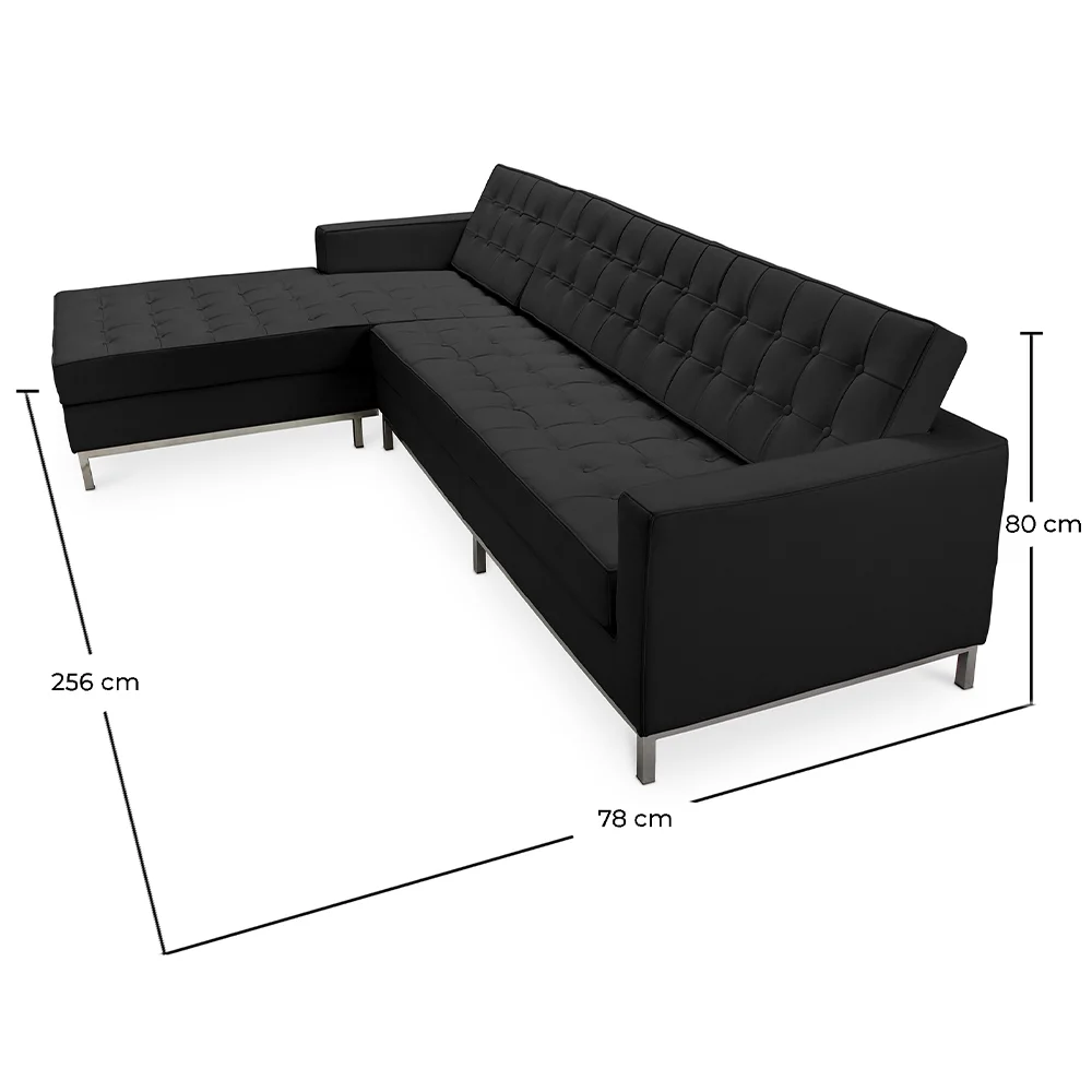 Chaise longue design - Estofamento em couro - 3/4 Lugares - Nova image 10