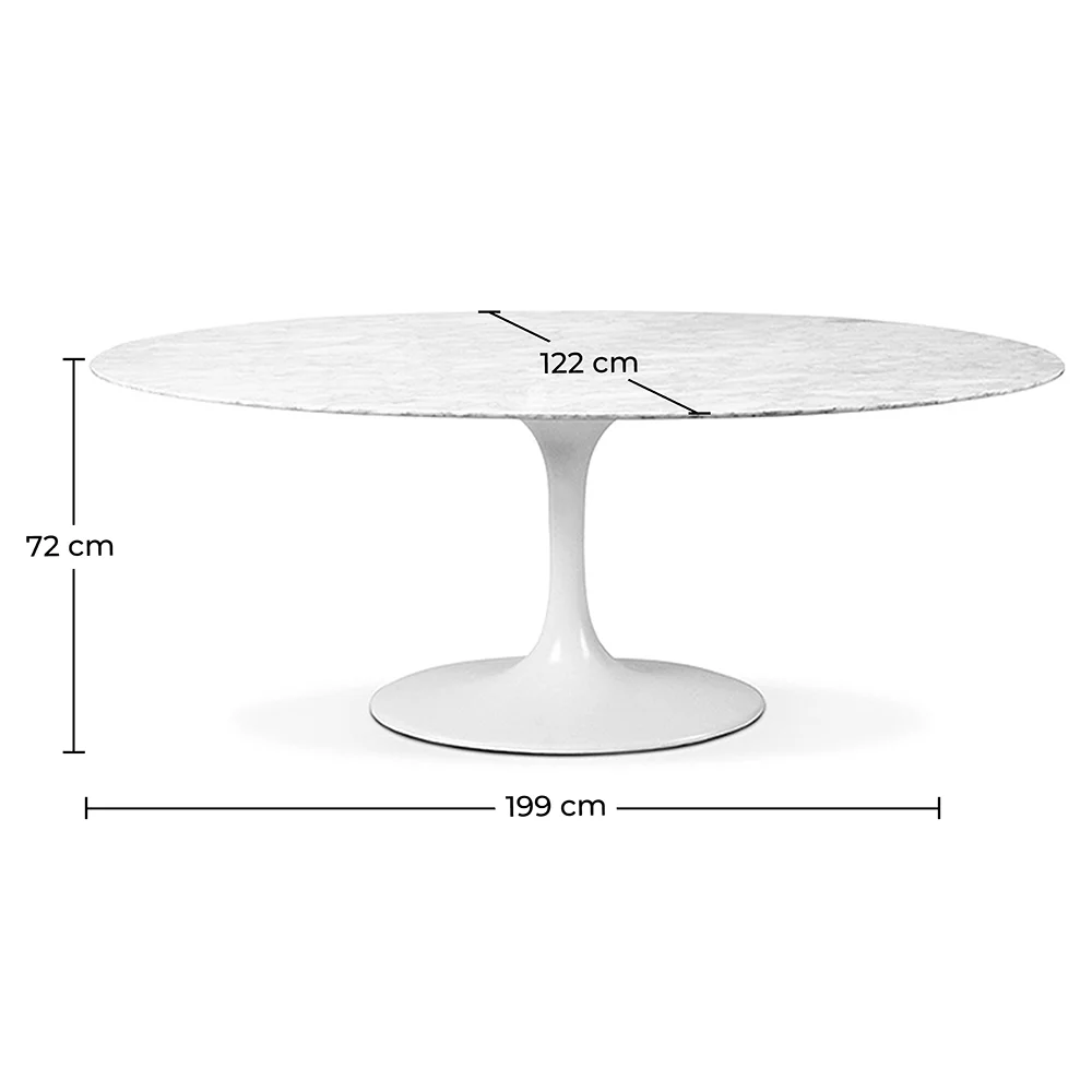 Mesa de jantar oval em mármore - Tulip image 10