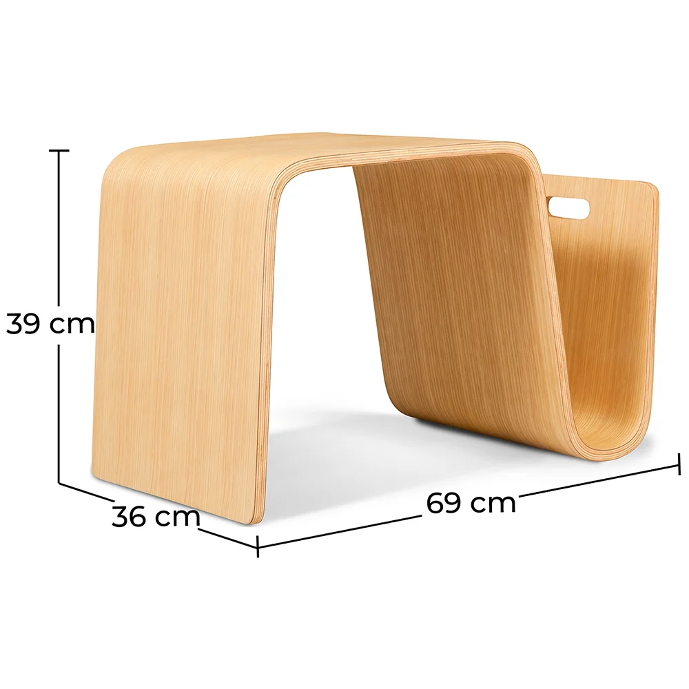 Mesa Lateral - Revisteiro de Design - Madeira - Audrey image 10