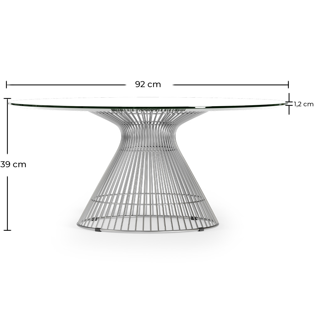 Mesa de Centro Redonda - Design de Vidro - Barrel image 10