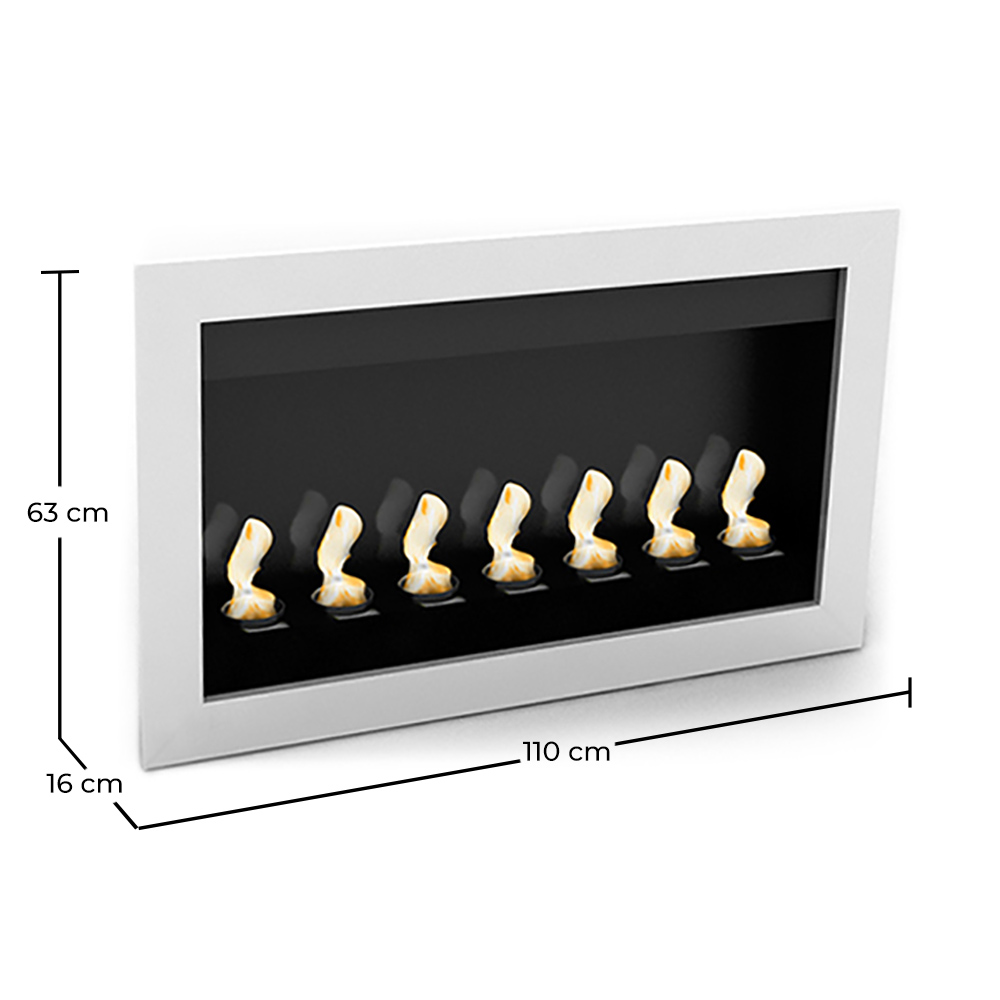 Lareira de etanol contemporânea montada na parede - VPF-FD50-BRANCO image 10