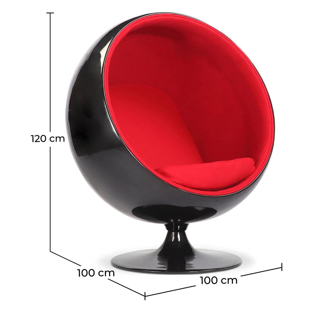 Poltrona de Design Esférica - Estofada em Tecido - Baller image 10