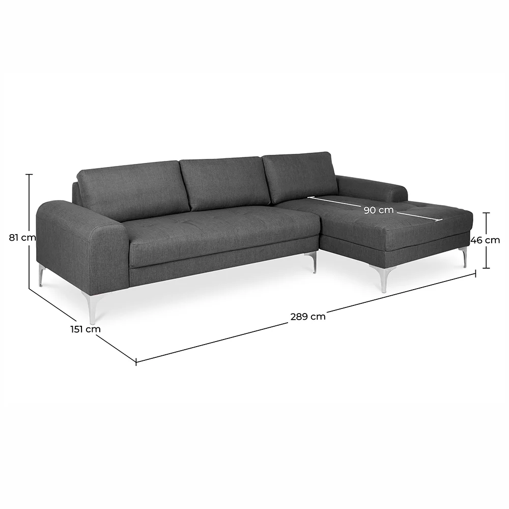 Chaise longue com 5 lugares - Estofado em tecido - Yomy image 10