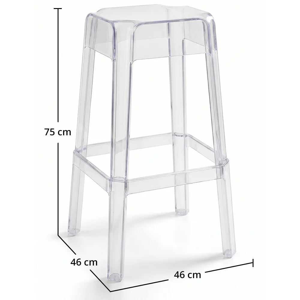 Banqueta Design Transparente - 75cm - Victoria Queen image 10