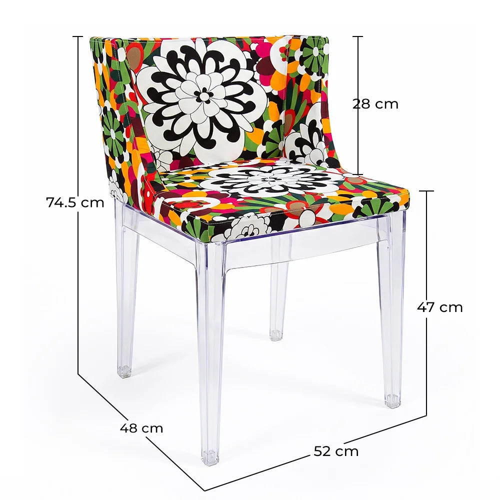 Cadeira de Jantar - Pernas Transparentes - Design com Padrões - Estilo Miss image 10