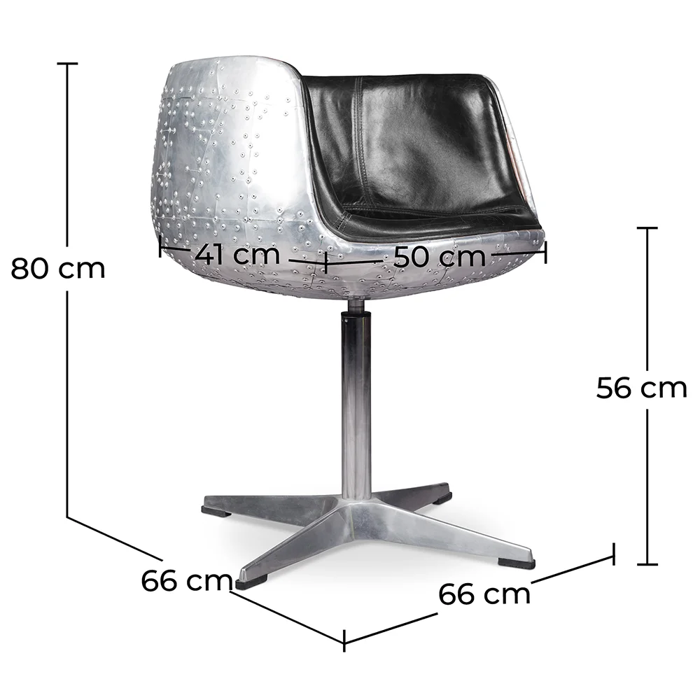 Cadeira Lounge - Cadeira de design - Couro e metal - Conhaque image 10