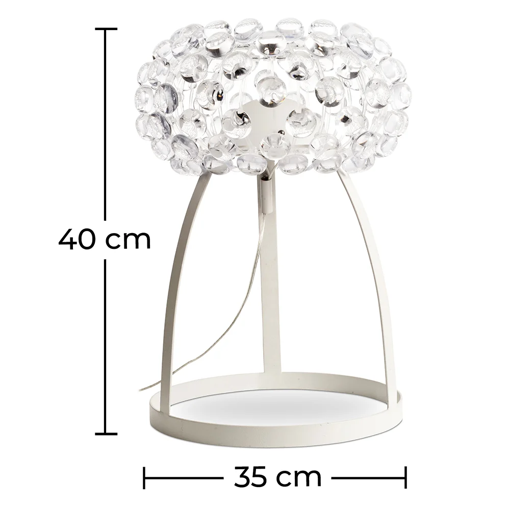 Lâmpada de Mesa - Lâmpada de Sala de Estar com Botões de Cristal - Pequena - Savoni image 10