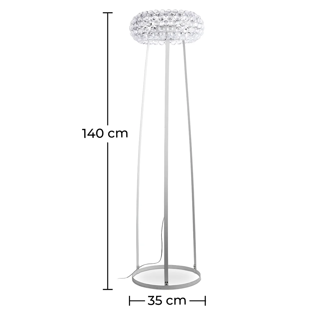 Luminária de Chão - Luminária de Sala com Botões de Cristal - Savoni image 10