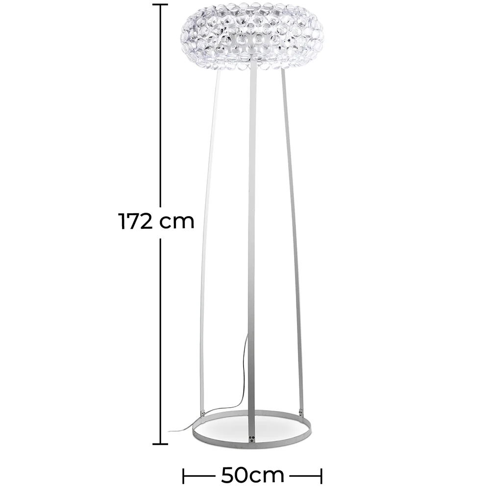 Luminária de Chão - Grande Luminária de Sala com Botões de Cristal - Savoni image 10