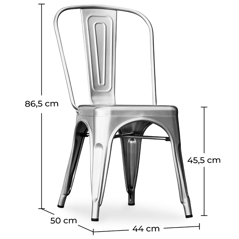 Cadeira de jantar em aço - Estilo industrial - Stylix image 10