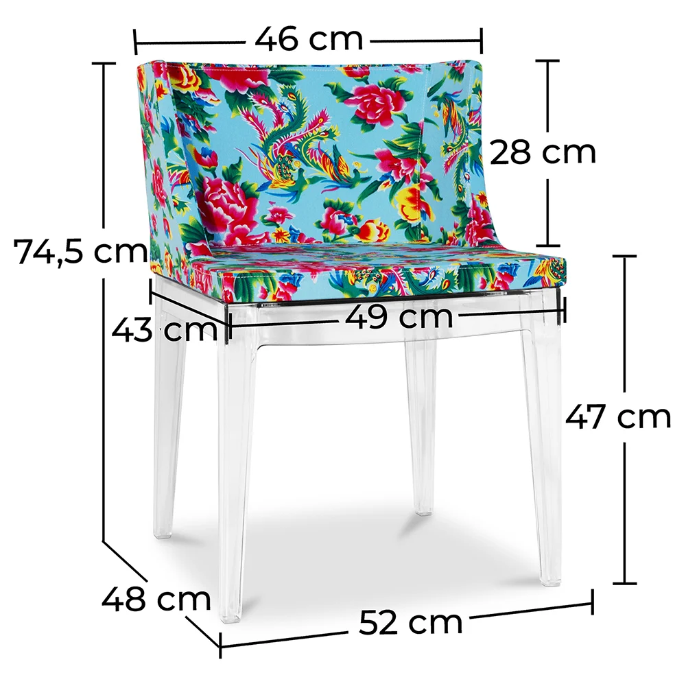 Cadeira de Jantar - Pernas transparentes - Design com padrões - Mademoiselle image 10