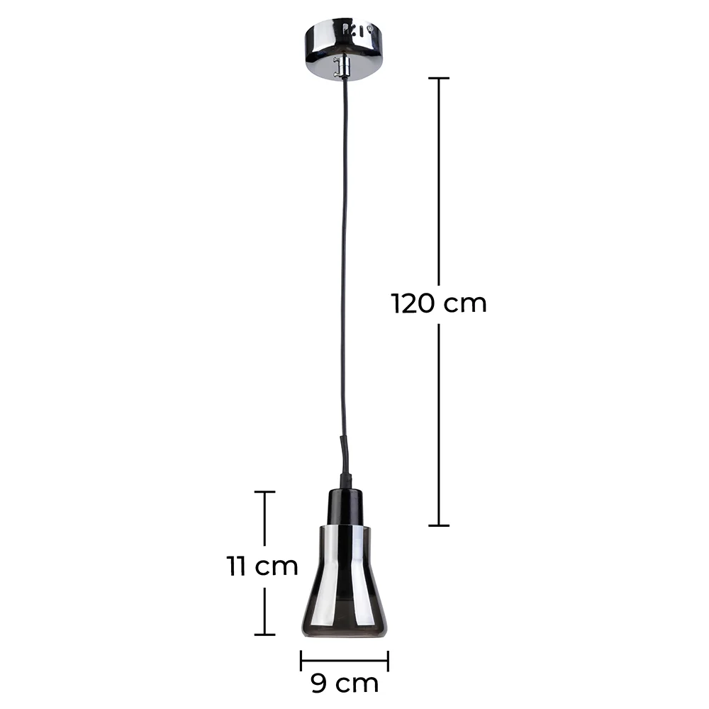 Luminária de Teto de Desenho - Pequeno Pendente de Metal Cromado - Carter image 10