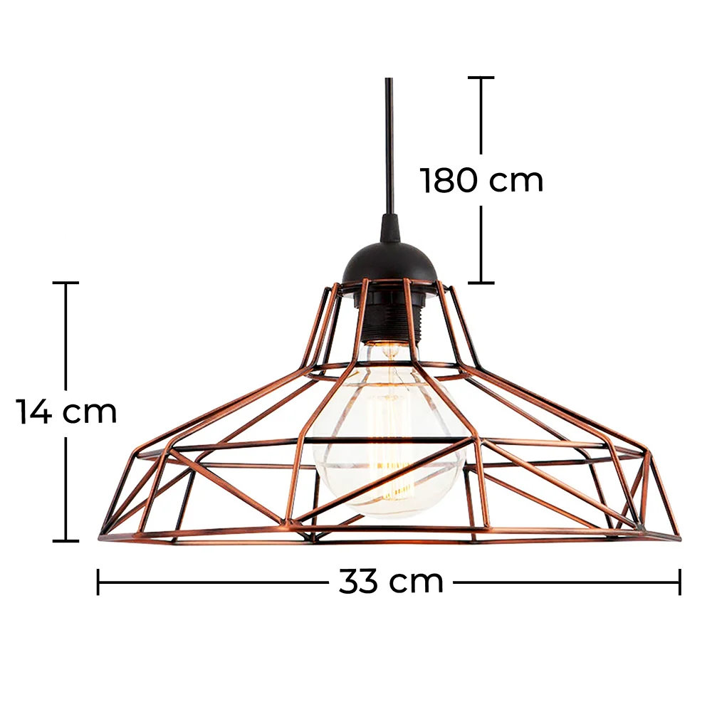 Luminária de teto design industrial - Luminária pendente retrô - Nova image 10