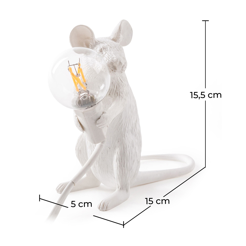 Lâmpada de Mesa - Lâmpada de Rato Mouse para Crianças - Resina image 10