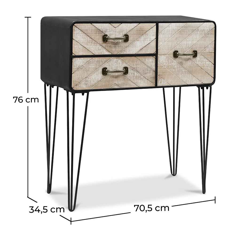 Aparador de Metal - Design Industrial - 3 gavetas - Orson image 10