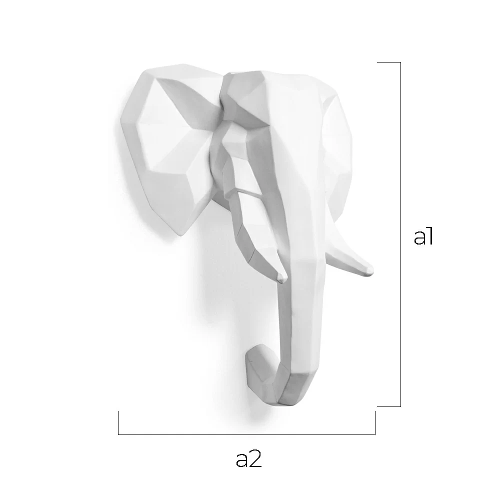 Cabeça de elefante origami Resina image 10