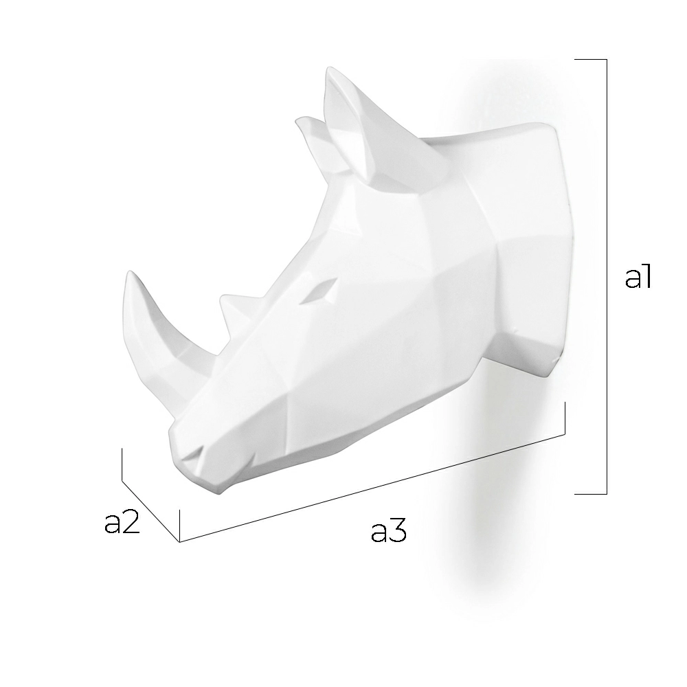 Cabeça de rinoceronte origami Resina image 10