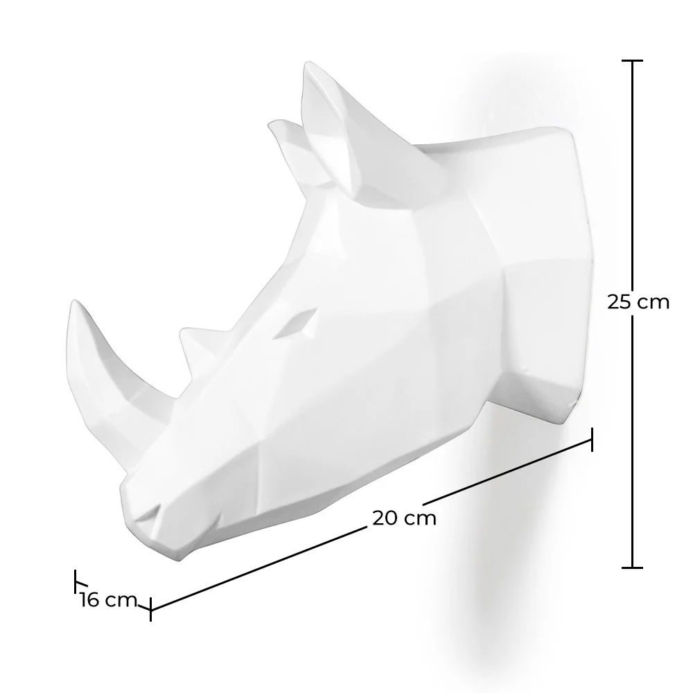Cabeça de rinoceronte origami Resina image 10