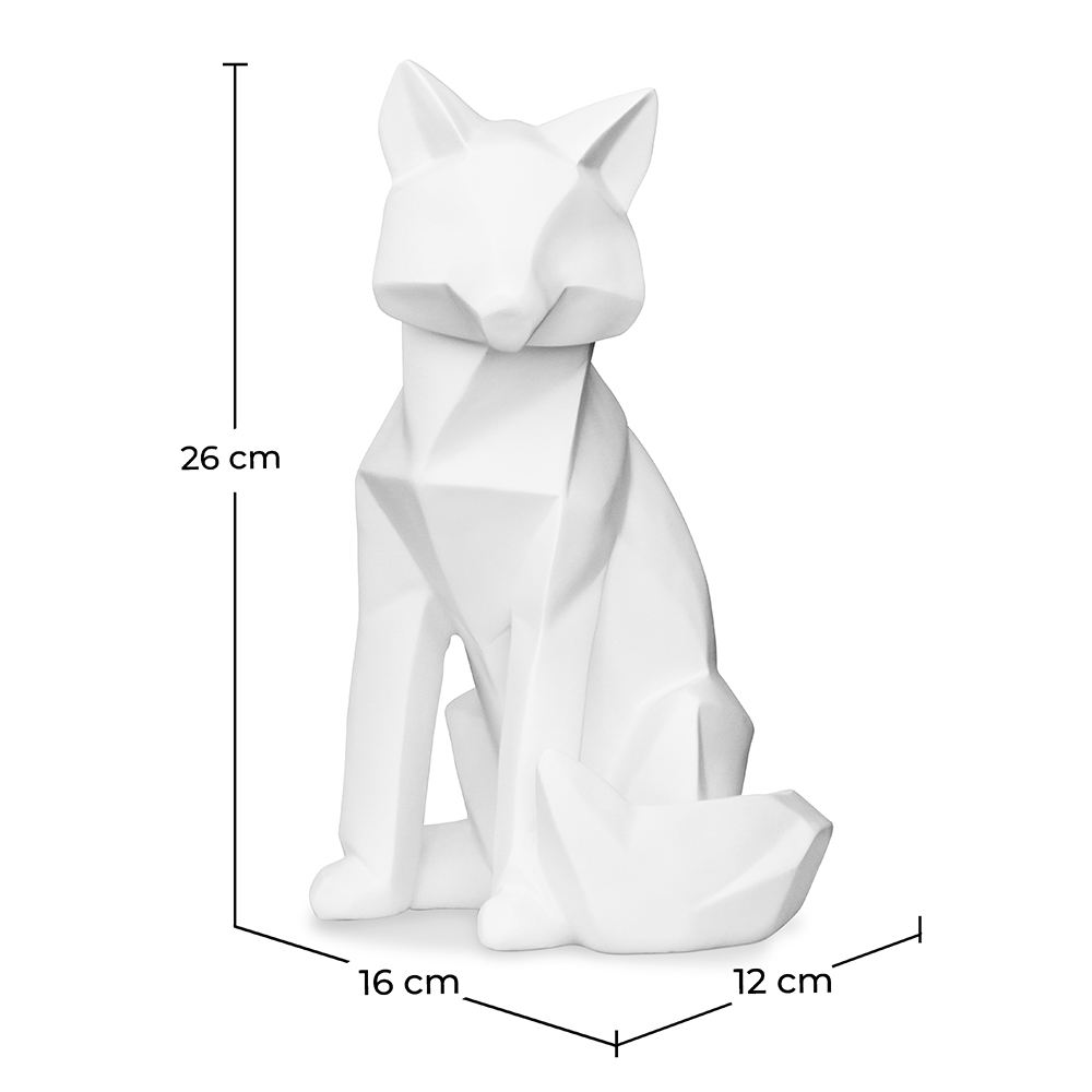  Figura Decorativa Raposa - Branco Fosco - Foox image 10