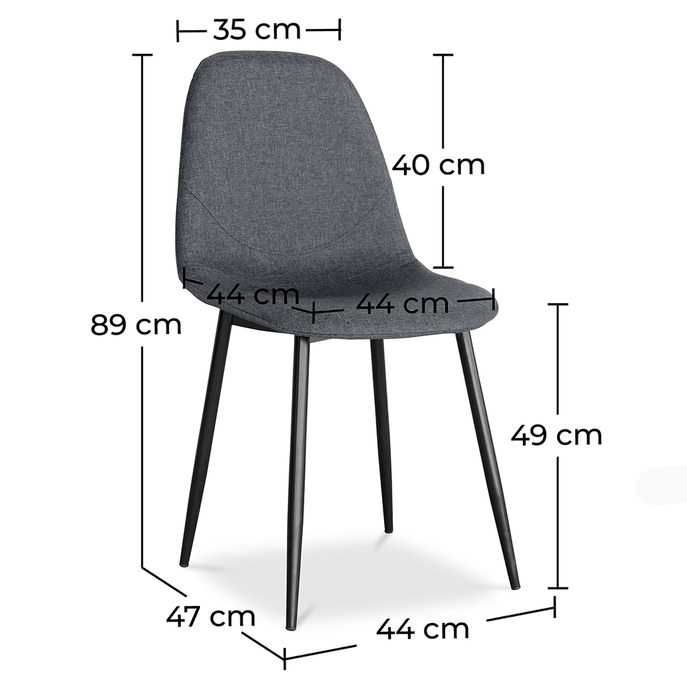 Cadeira de Jantar - Estofada em Tecido - Faby image 10