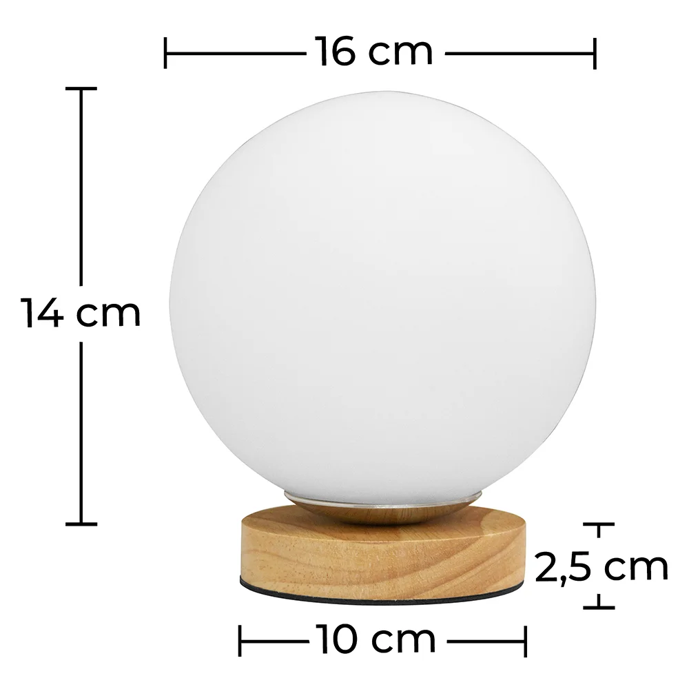 Lâmpada de Mesa - Lâmpada de Sala de Estar em Desenho de Globo - Mon image 10