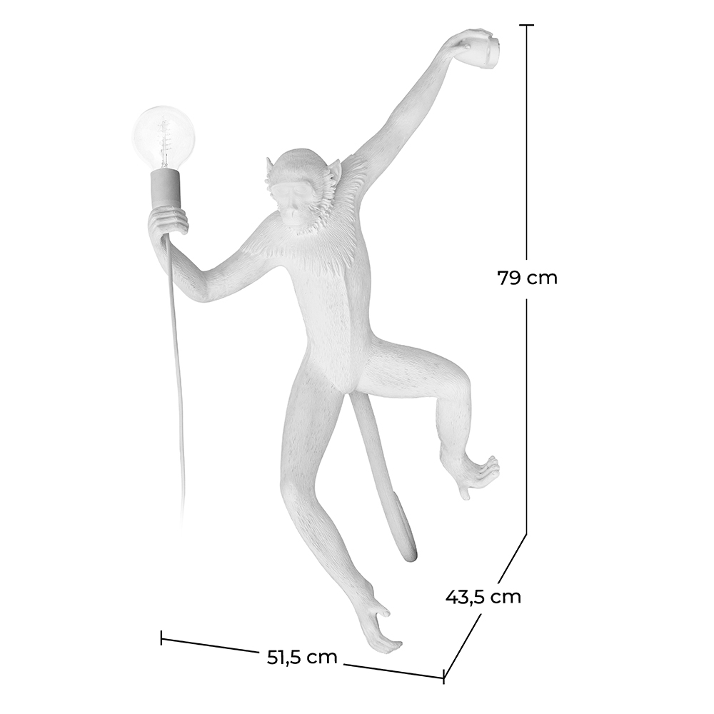  Luminária de Parede - Desenho de Macaco - Resina image 10