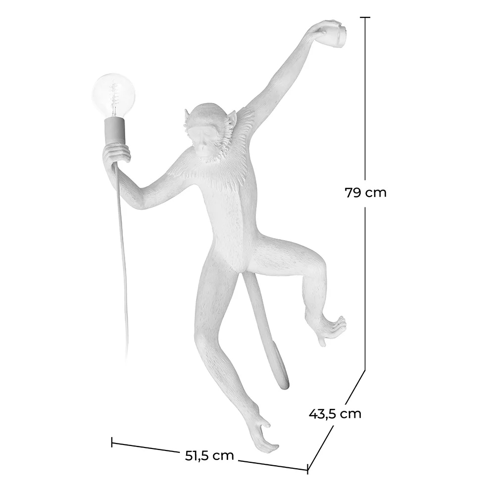  Luminária de Parede - Desenho de Macaco - Resina image 10
