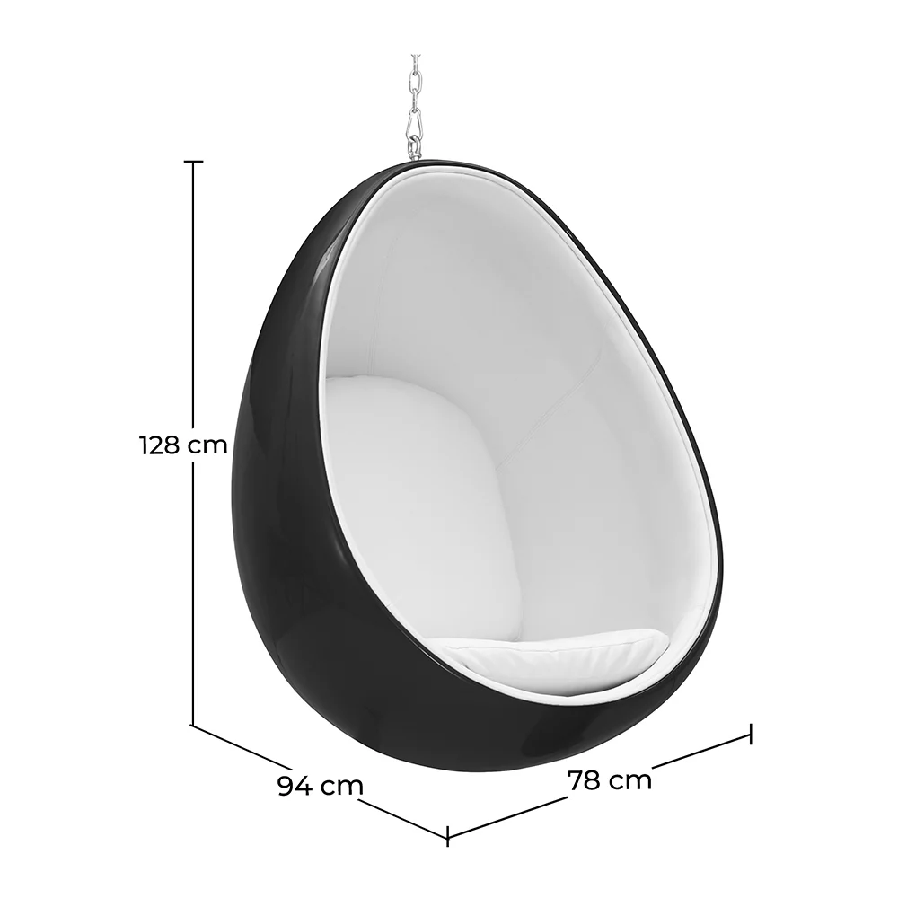 Cadeira de ovo suspensa - Estofada em tecido - Eny image 10
