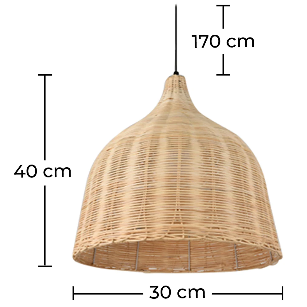 Luminária de teto de bambu - Luminária pendente de stile Boho Bali - Baro






 image 10