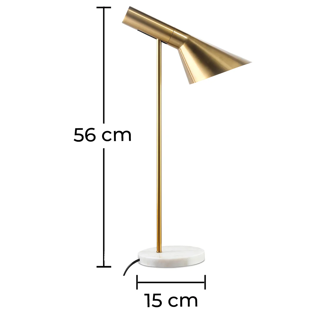 Lâmpada Flexo - Lâmpada de Escritório - Mármore e Metal - Celio image 10