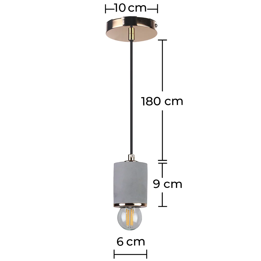 Luminária de teto - Pendente - Metal e concreto - Felippo image 10