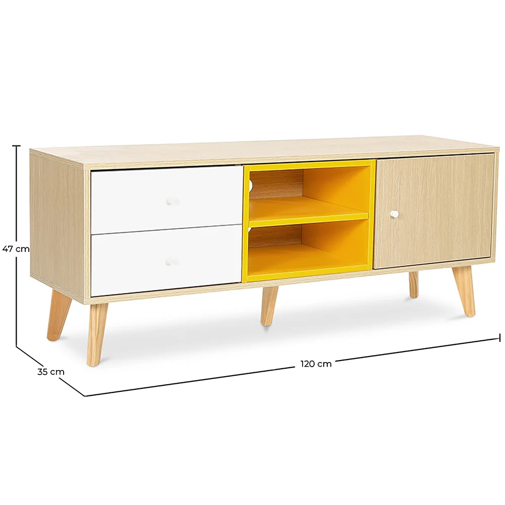 Móvel de TV de Madeira - Design Escandinavo - Daven image 10