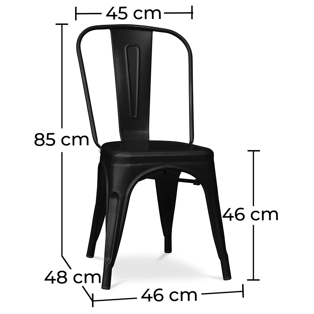 Cadeira de jantar em aço - Design industrial - Stylix image 10