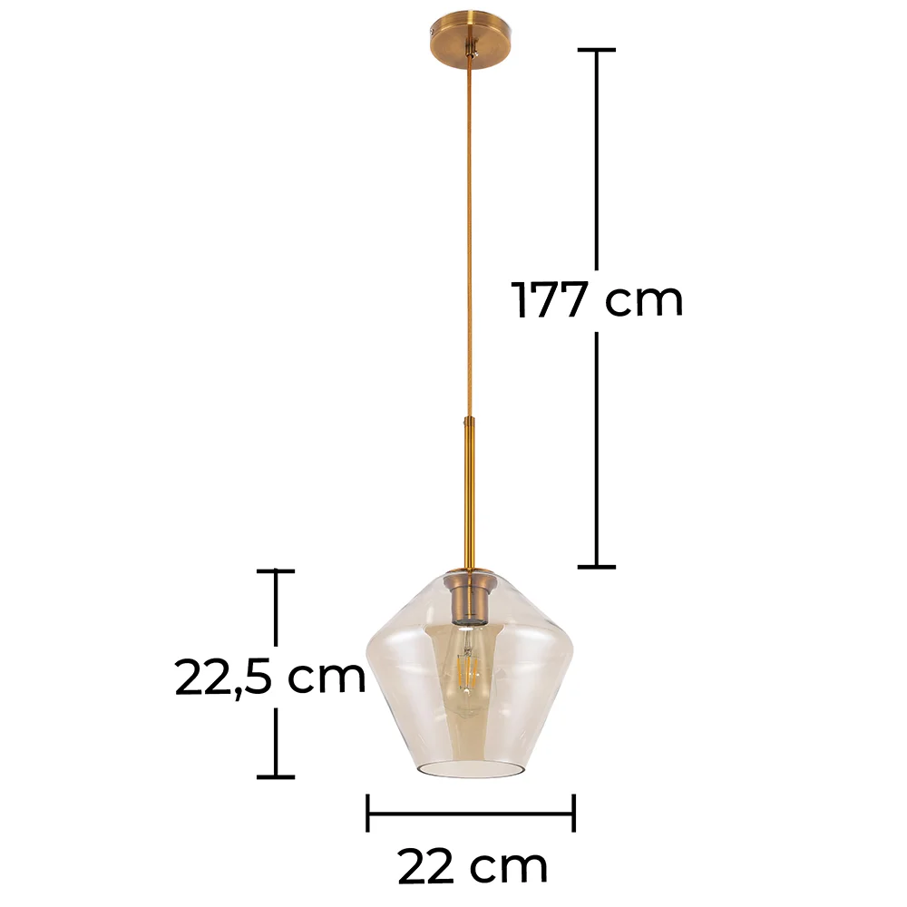Luminária de teto de cristal - Luminária pendente de Desenho diamante - Alon image 10