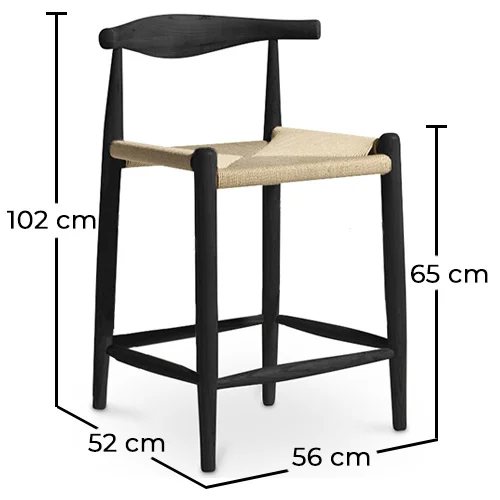 Banco de madeira com design Boho Bali - 65cm - Elb image 10