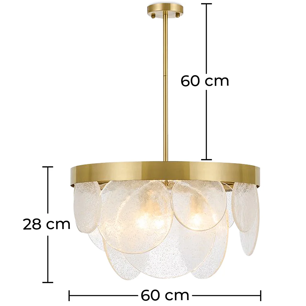Luminária de Teto de Discos de Cristal - Luminária Pendente de Desenho - Luna image 10