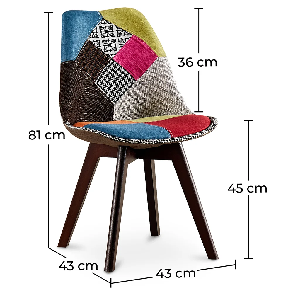 Cadeira de Jantar - Estofada em Patchwork - Simona image 10