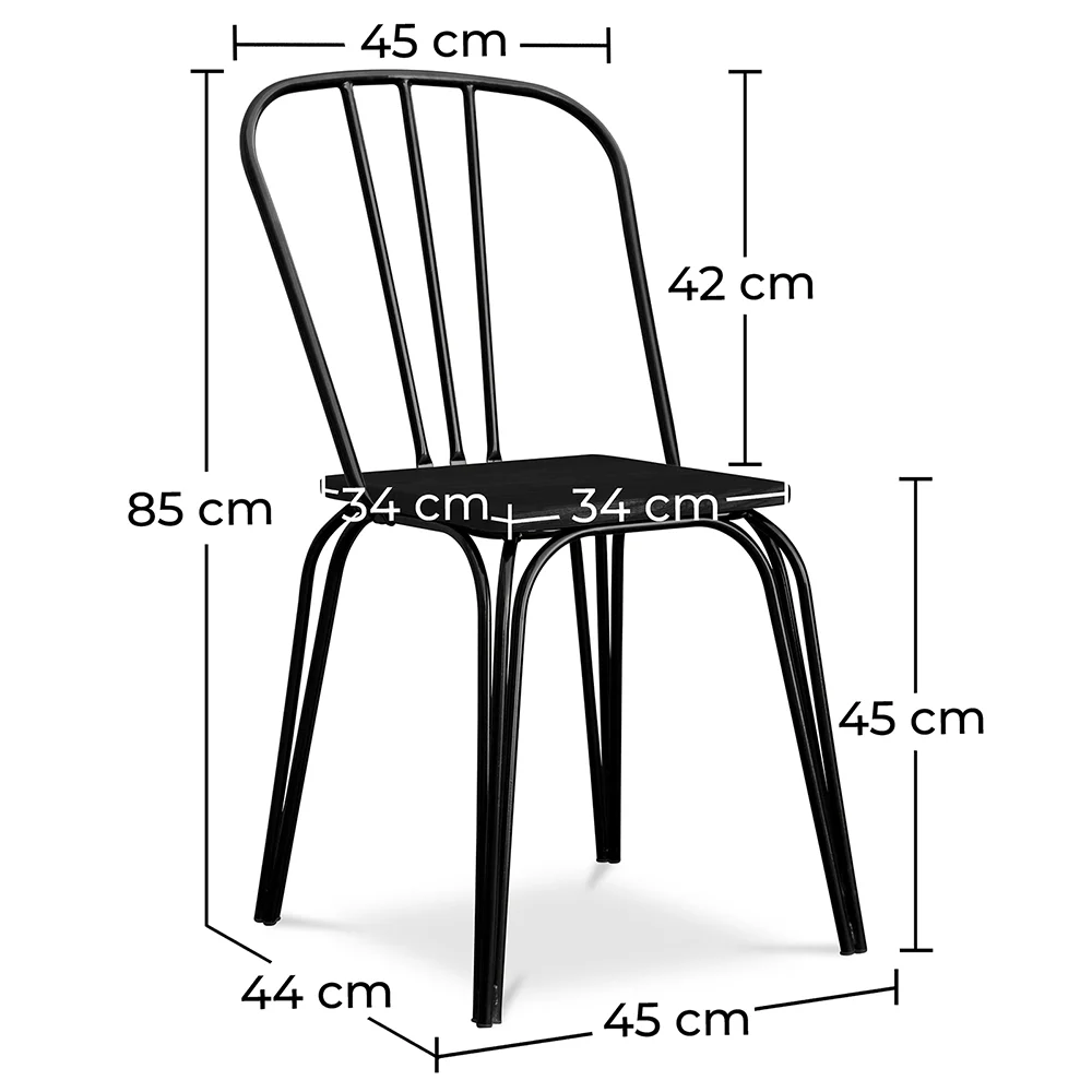 Cadeira de Jantar - Design Industrial - Madeira e Metal - Lillor image 10