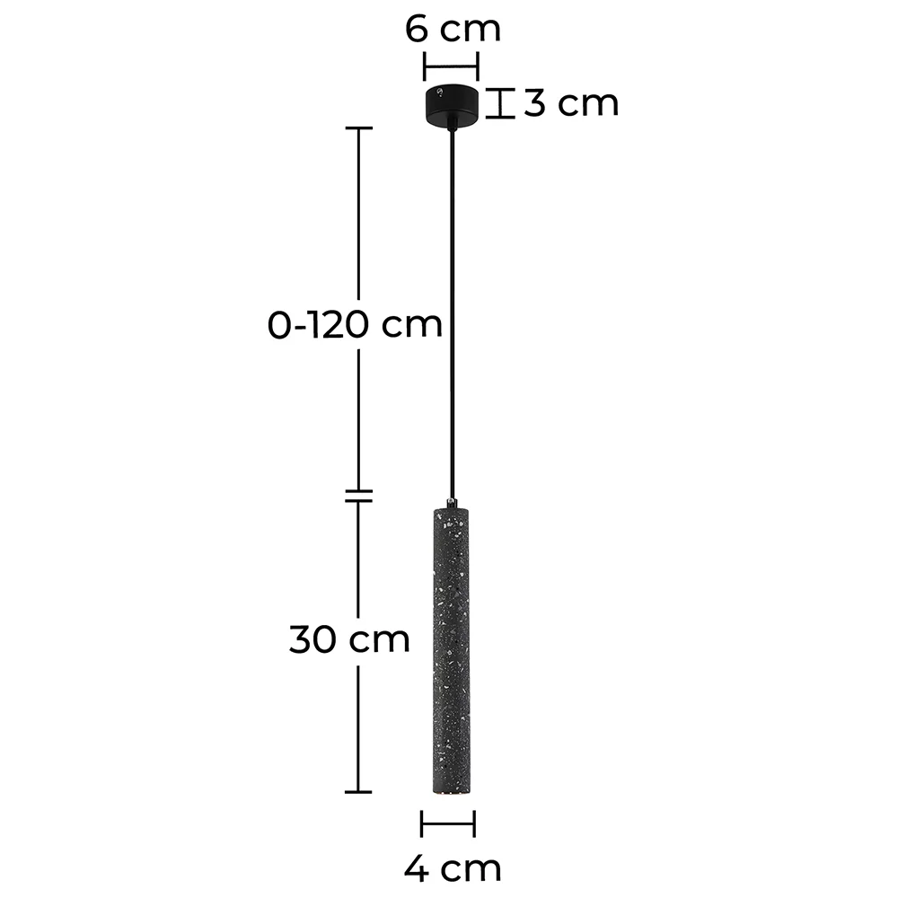 Lâmpada de Teto Tubo de Cimento - Luminária Pendente LED - 30cm - Aroc image 10