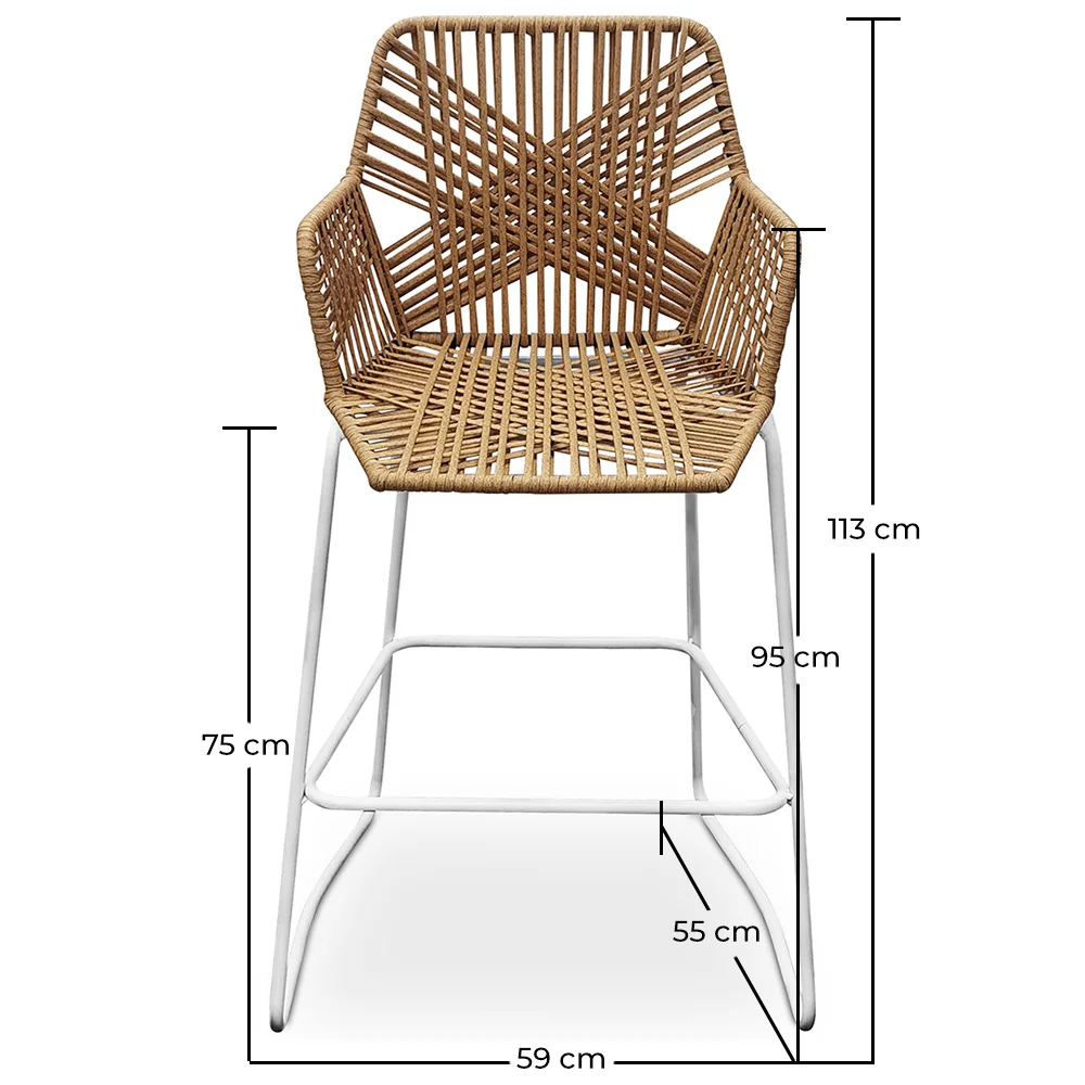 Banco de vime Boho Bali Design - 75cm - Tale image 10
