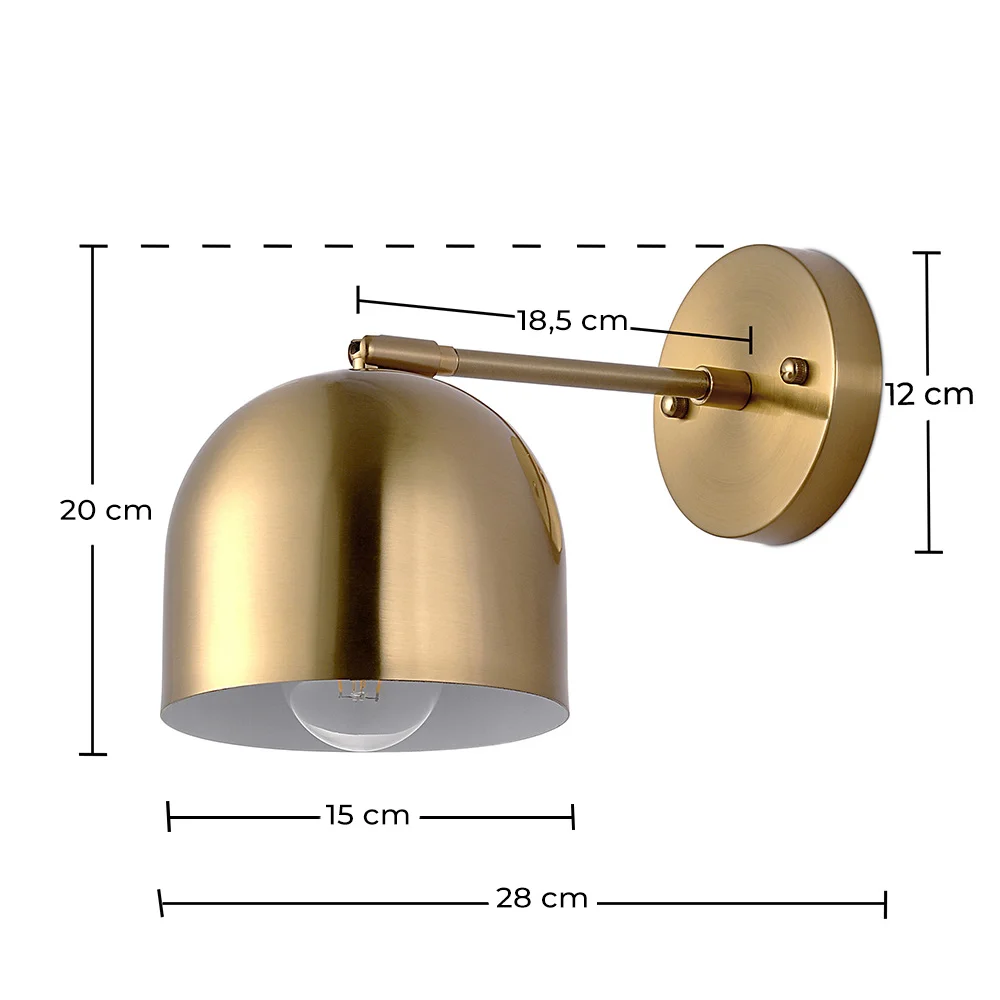 Luminária de Parede - Metal Dourado - Bleni image 10