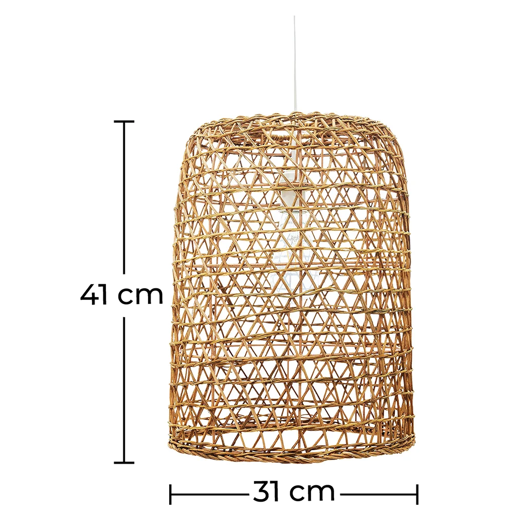 Luminária de Teto de Rattan - Luminária Pendente de stile Boho Bali - Lian image 10