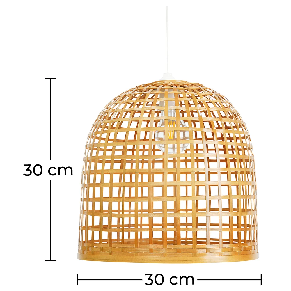 Luminária de teto de bambu - Pendente de stile Boho Bali - Thi image 10