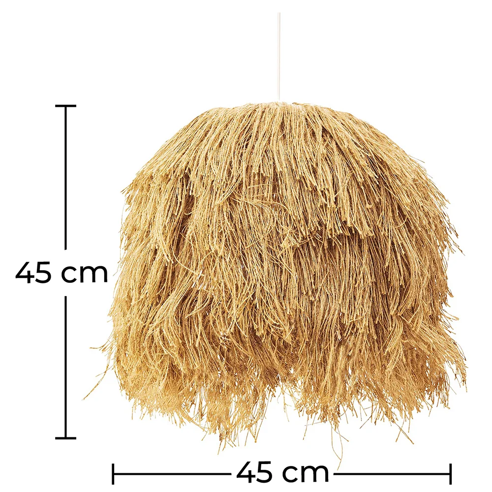  Lâmpada de teto de juta - Lâmpada pendente de stile Boho Bali - Lien image 10