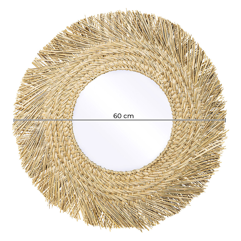  Espelho de Parede - Design Redondo Boho Bali (60 cm) - Rewu image 10